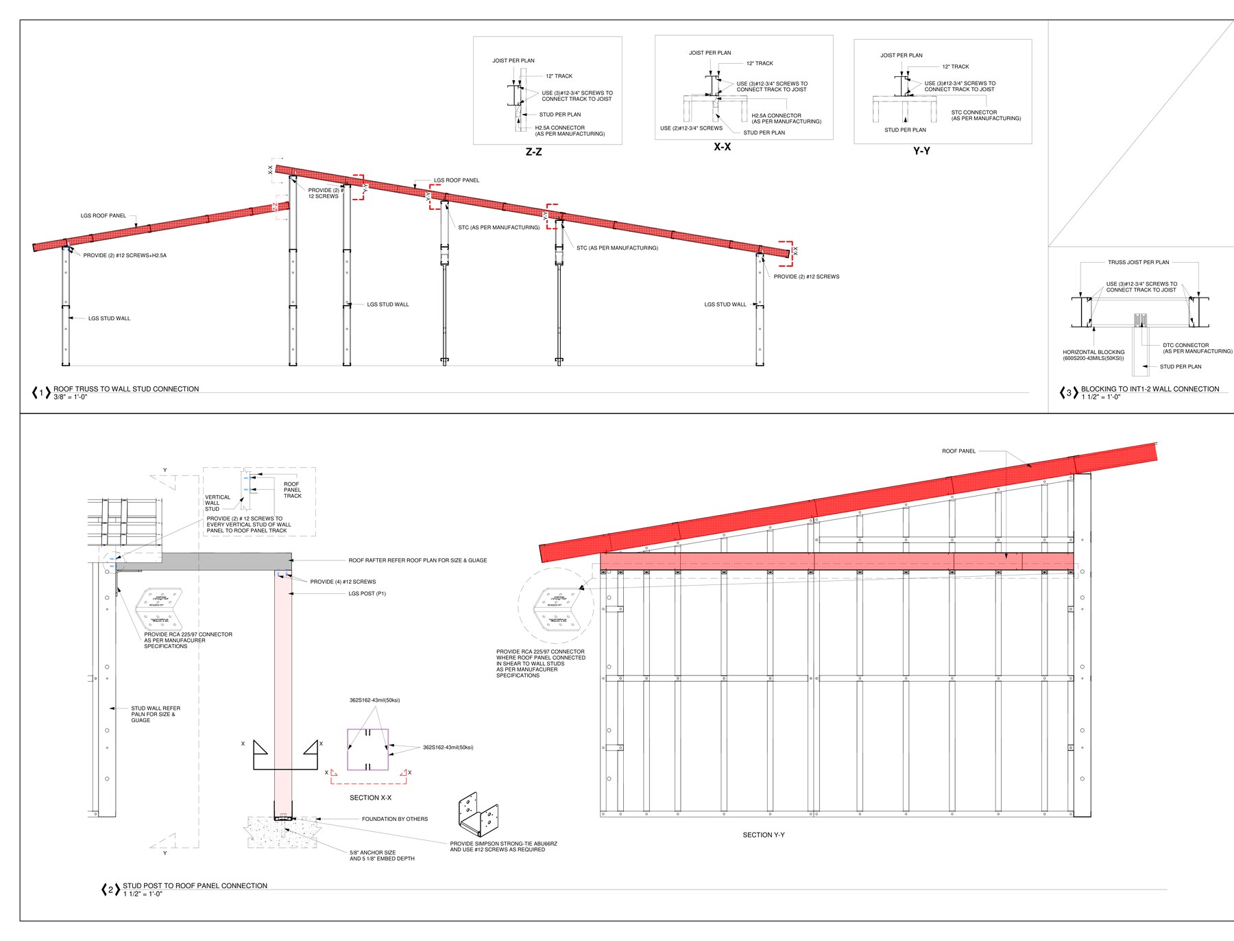 Roof connection details